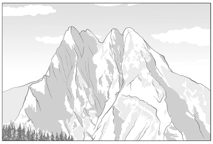 Echte Berge – zum Ausmalen