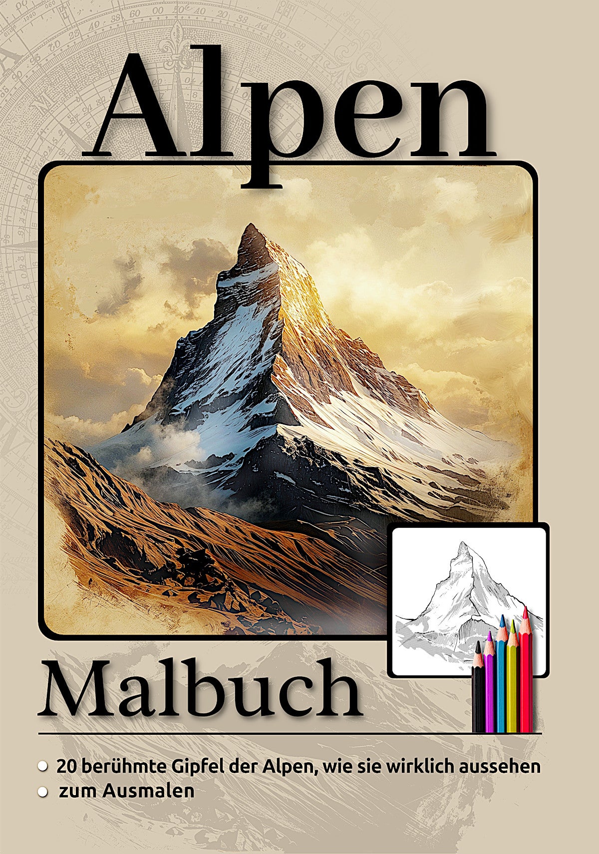 Malbuch Alpen