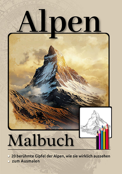 Echte Berge – zum Ausmalen