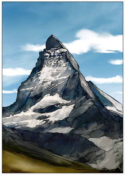 Echte Berge – zum Ausmalen